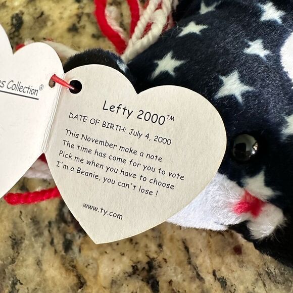 TY 2000 “Lefty 2000” Beanie Baby - Picture 5 of 5